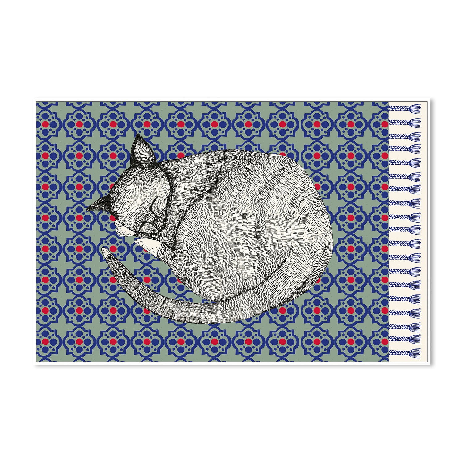 wall-art-print-canvas-poster-framed-Sleeping Cat , Style B-5