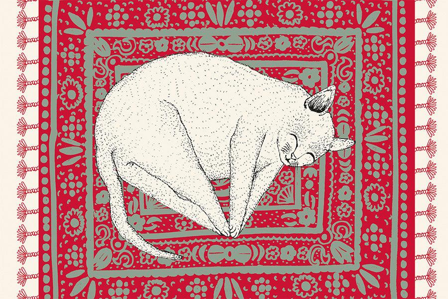 wall-art-print-canvas-poster-framed-Sleeping Cat, Style D-1