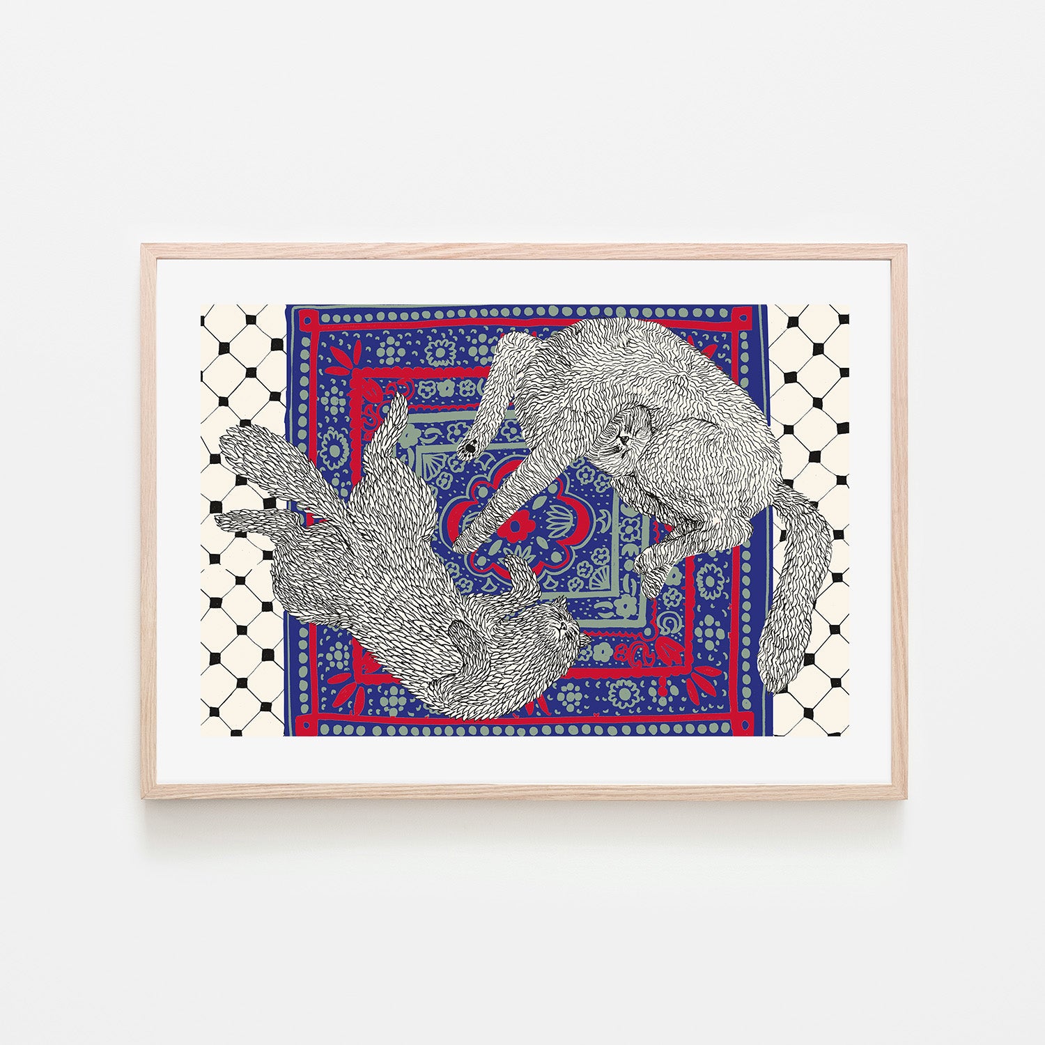 wall-art-print-canvas-poster-framed-Sleeping Cats-6