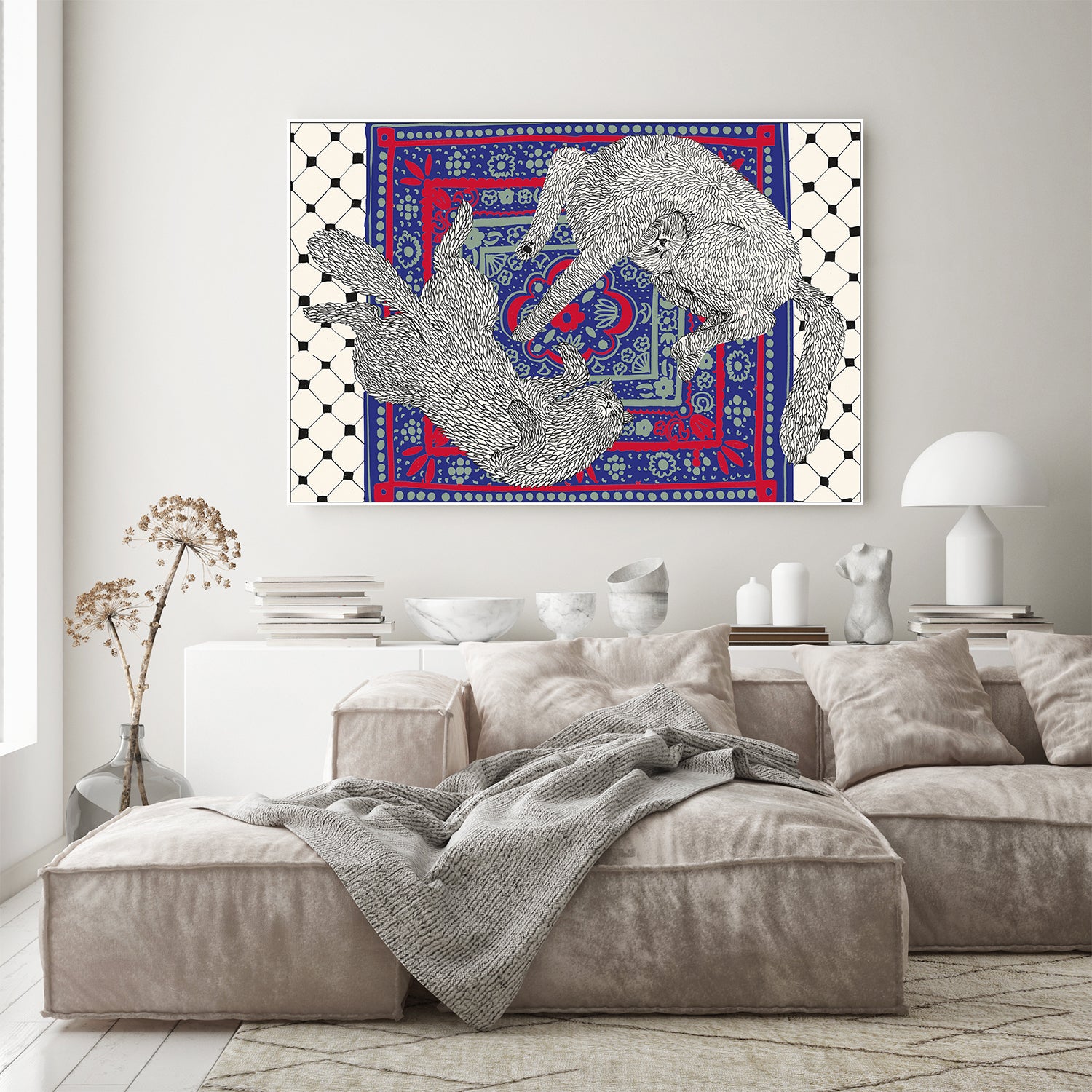 wall-art-print-canvas-poster-framed-Sleeping Cats-7