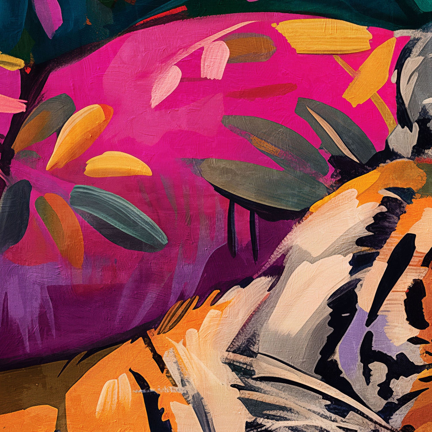 wall-art-print-canvas-poster-framed-Sleeping Tiger, Style B-10