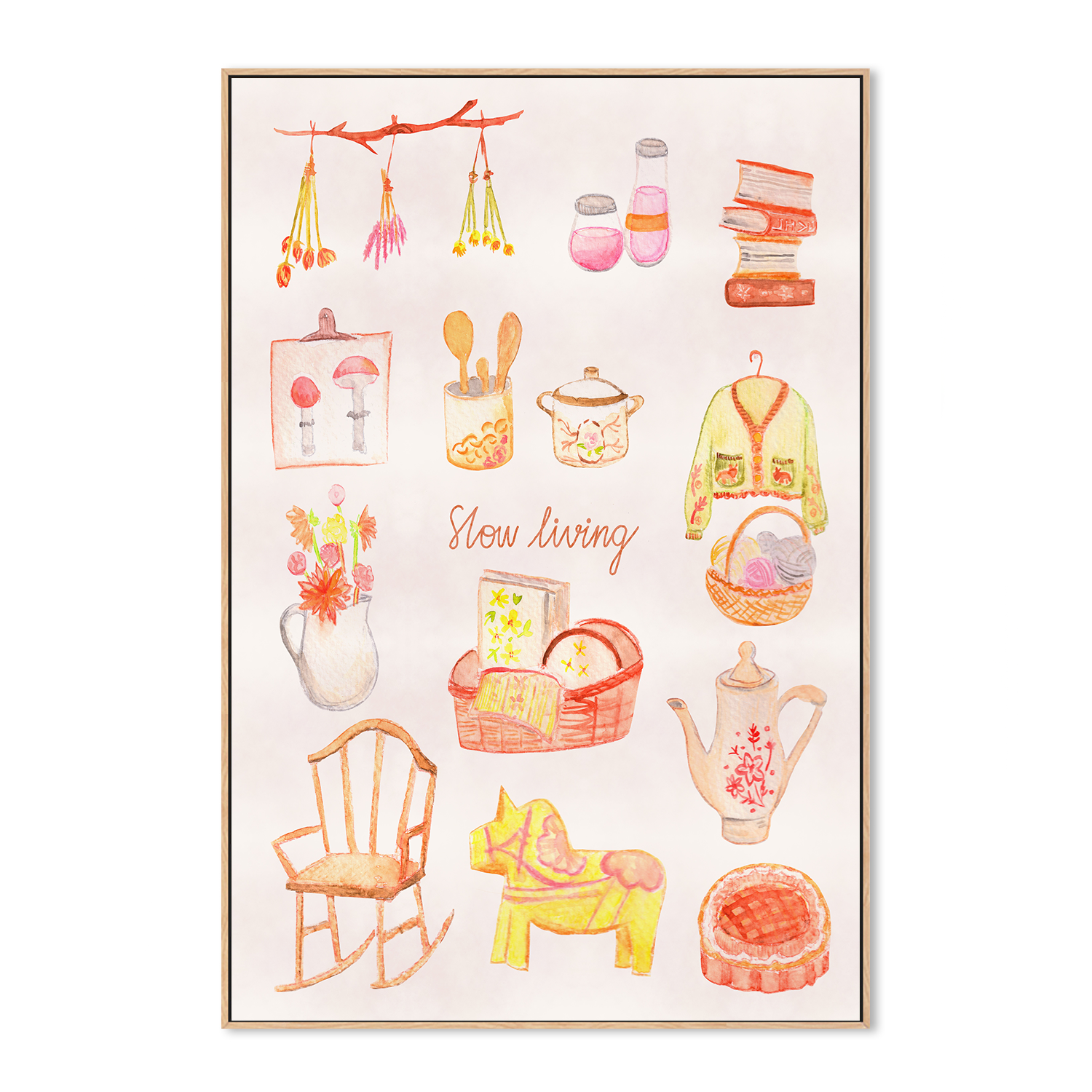 wall-art-print-canvas-poster-framed-Slow Living-2