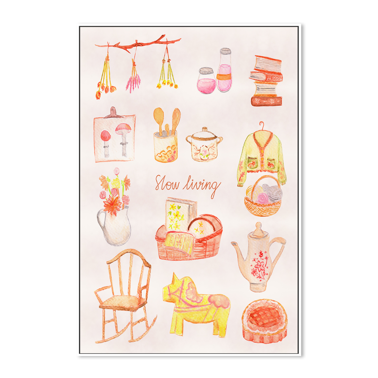 wall-art-print-canvas-poster-framed-Slow Living-3
