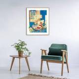 wall-art-print-canvas-poster-framed-Small Blue Interior, By Henri Matisse-by-Gioia Wall Art-Gioia Wall Art
