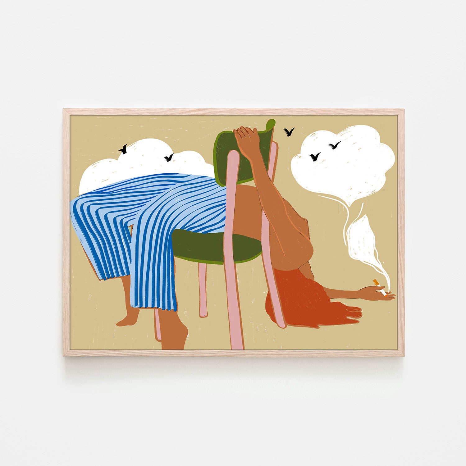 wall-art-print-canvas-poster-framed-Smoking Up and Making Clouds-6