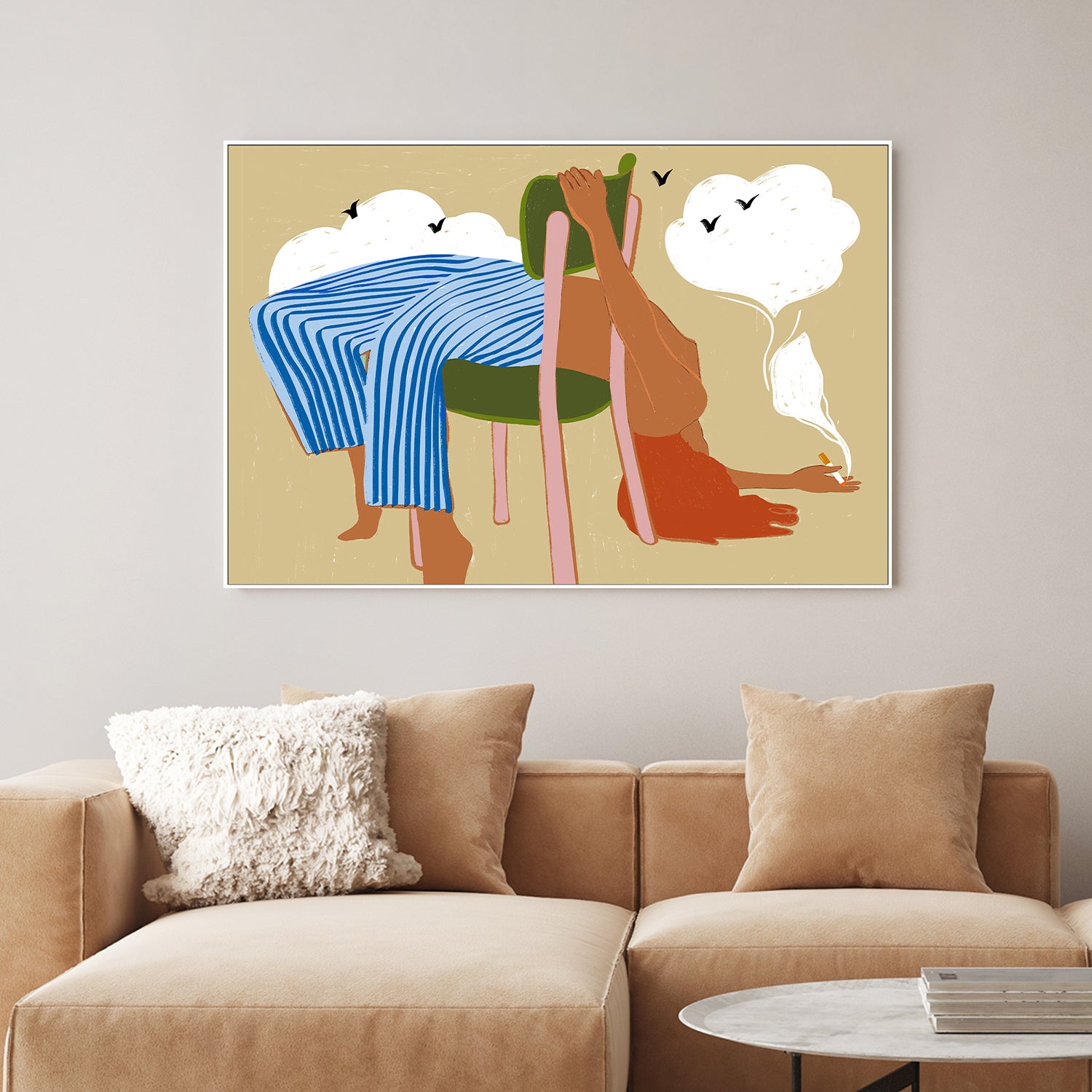 wall-art-print-canvas-poster-framed-Smoking Up and Making Clouds-7