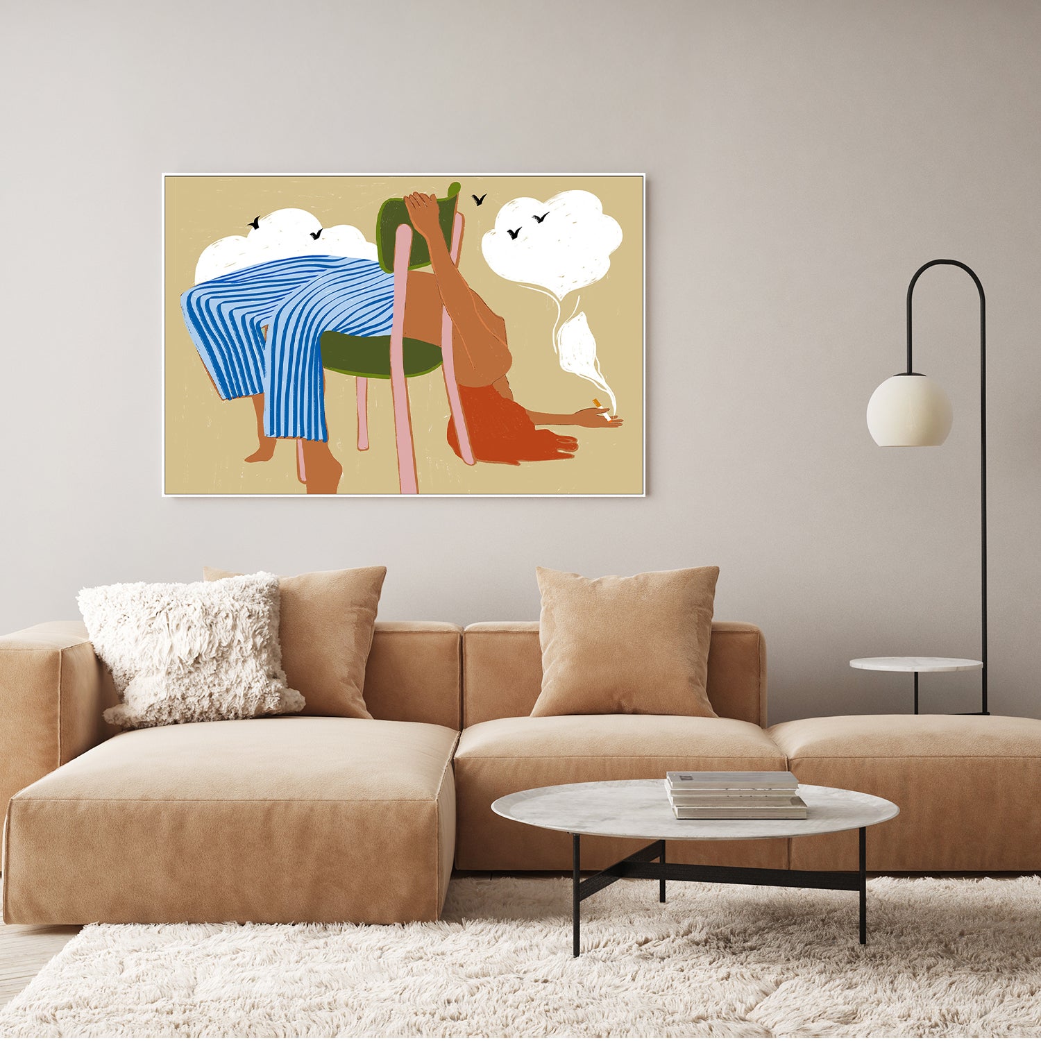 wall-art-print-canvas-poster-framed-Smoking Up and Making Clouds-8