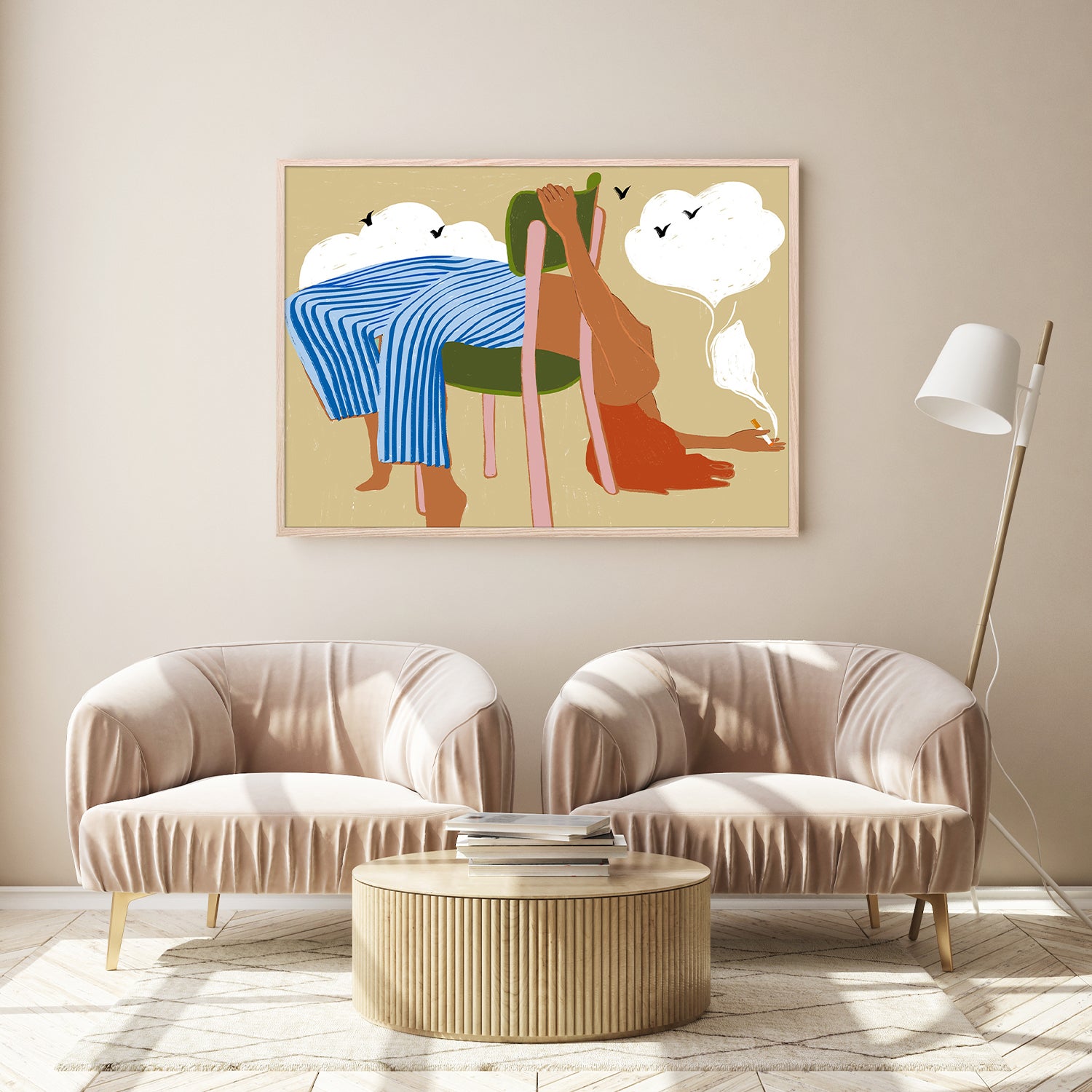 wall-art-print-canvas-poster-framed-Smoking Up and Making Clouds-9