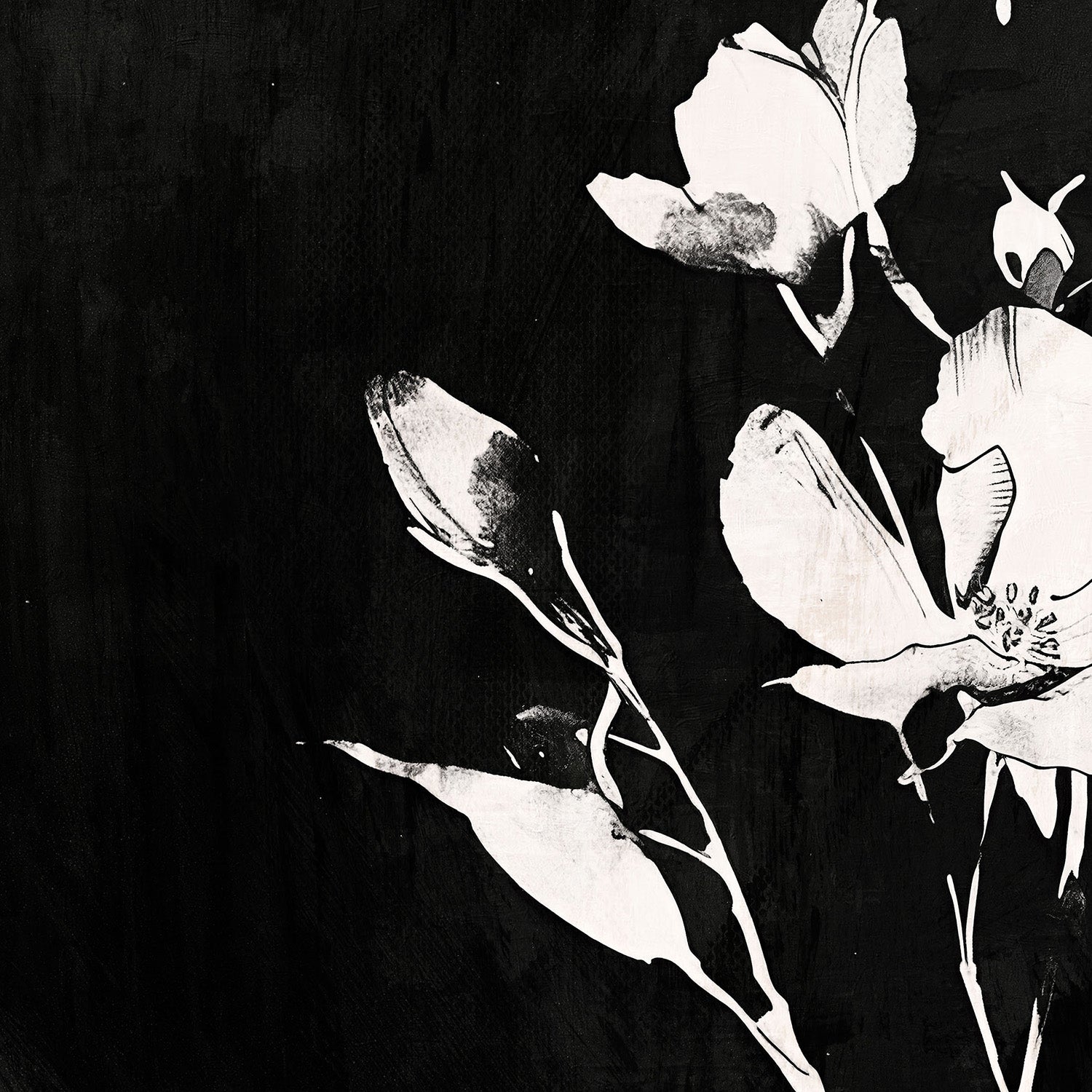 wall-art-print-canvas-poster-framed-Smoky Florals, Style E-10
