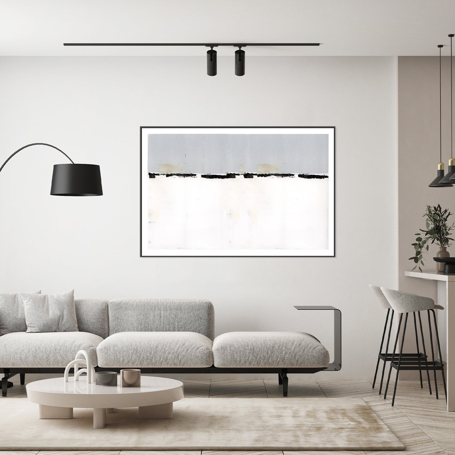 wall-art-print-canvas-poster-framed-Snowy Landscape, Style A-7