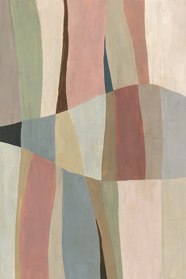 wall-art-print-canvas-poster-framed-Soft Curves in Muted Hues-1