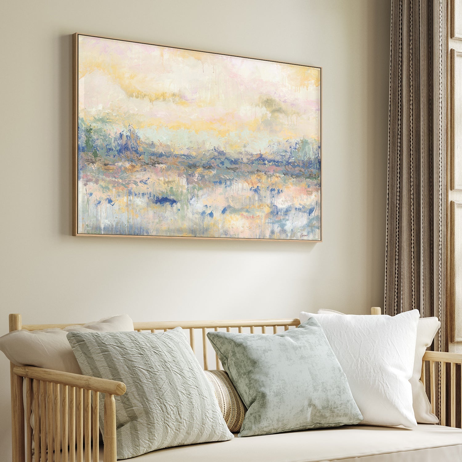 Soft Light , By Karen Cavania Wall Art Print Framed Canvas Poster