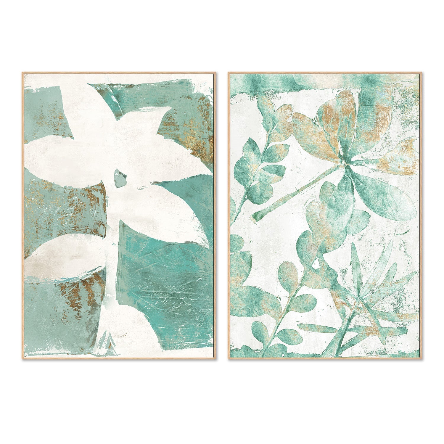 wall-art-print-canvas-poster-framed-Solitaire Flora Green & Garden Variety Green, Set Of 2 , By Elizabeth St Hilaire-4