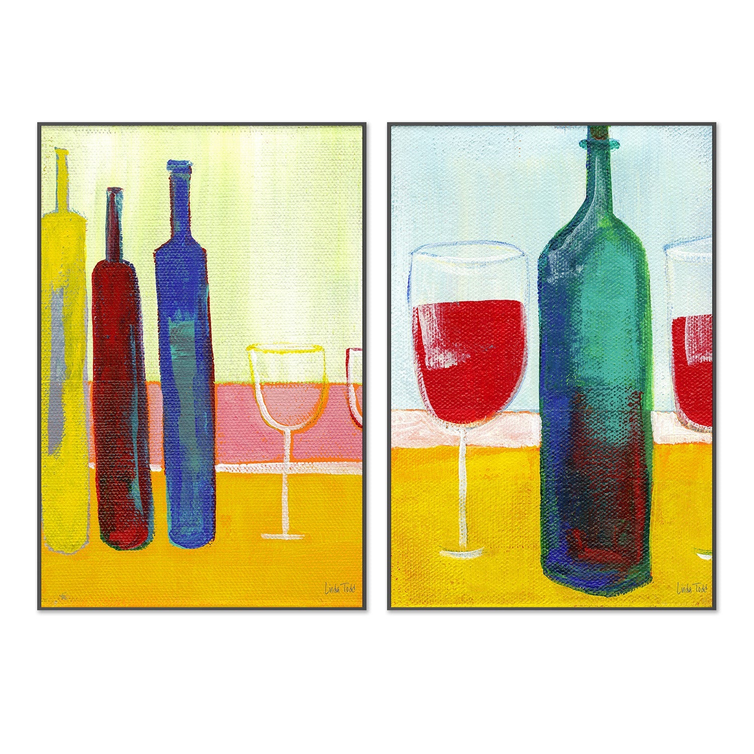 wall-art-print-canvas-poster-framed-Something To Drink & Something To Sip, Set Of 2 , By Linda Todd Buikema-3