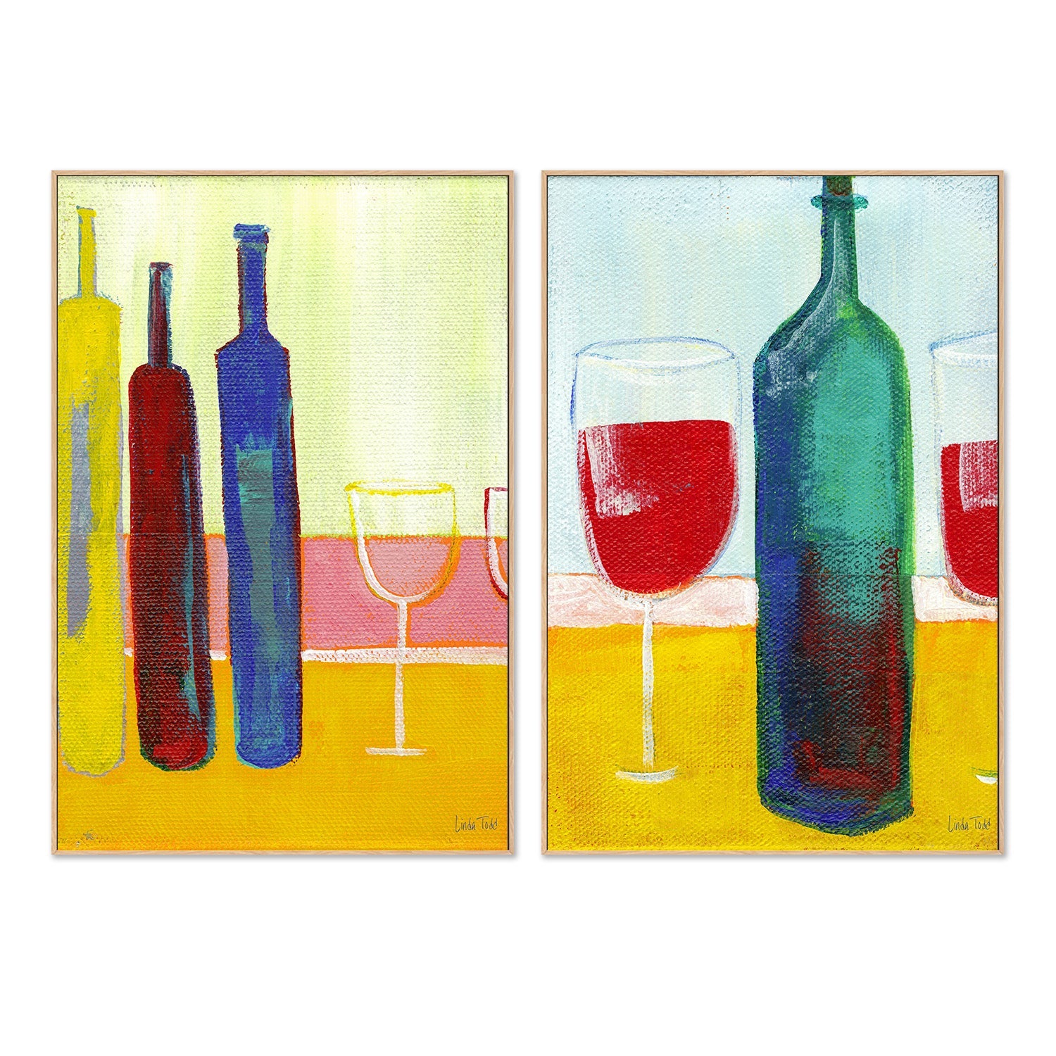 wall-art-print-canvas-poster-framed-Something To Drink & Something To Sip, Set Of 2 , By Linda Todd Buikema-4