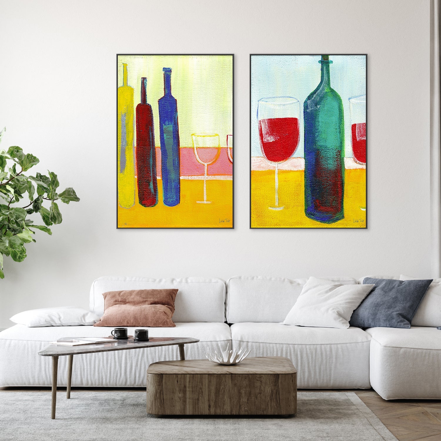 wall-art-print-canvas-poster-framed-Something To Drink & Something To Sip, Set Of 2 , By Linda Todd Buikema-7
