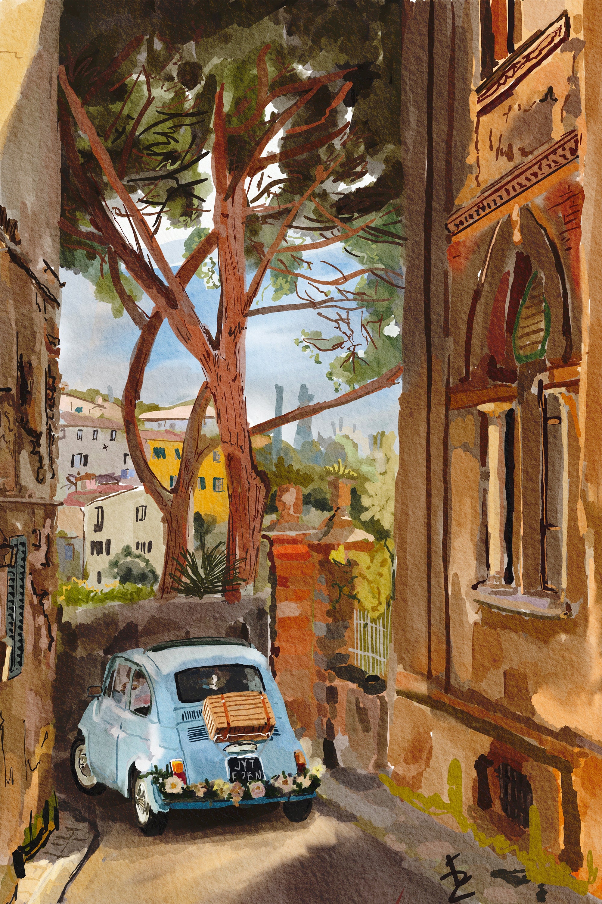 wall-art-print-canvas-poster-framed-Somewhere in Tuscany-1