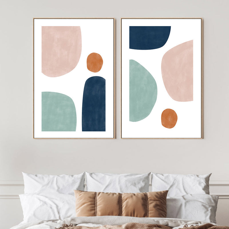 wall-art-print-canvas-poster-framed-Spectral Serenity, Style A & B, Set Of 2 , By Elena Ristova-GIOIA-WALL-ART
