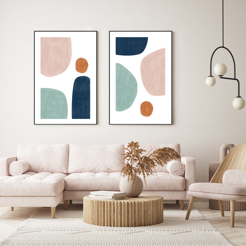 wall-art-print-canvas-poster-framed-Spectral Serenity, Style A & B, Set Of 2 , By Elena Ristova-GIOIA-WALL-ART