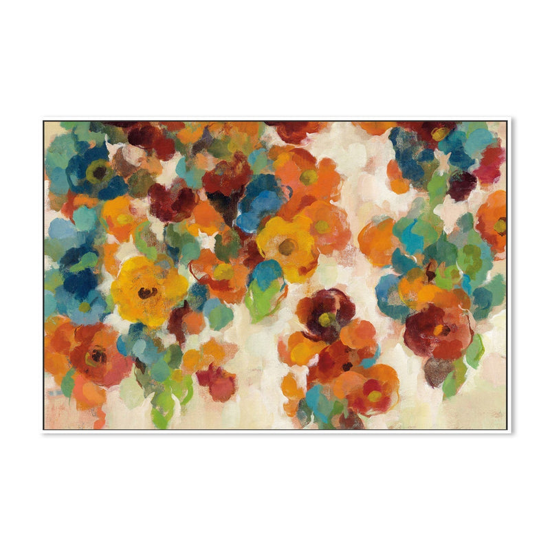 wall-art-print-canvas-poster-framed-Spice and Turquoise Florals-by-Silvia Vassileva-Gioia Wall Art