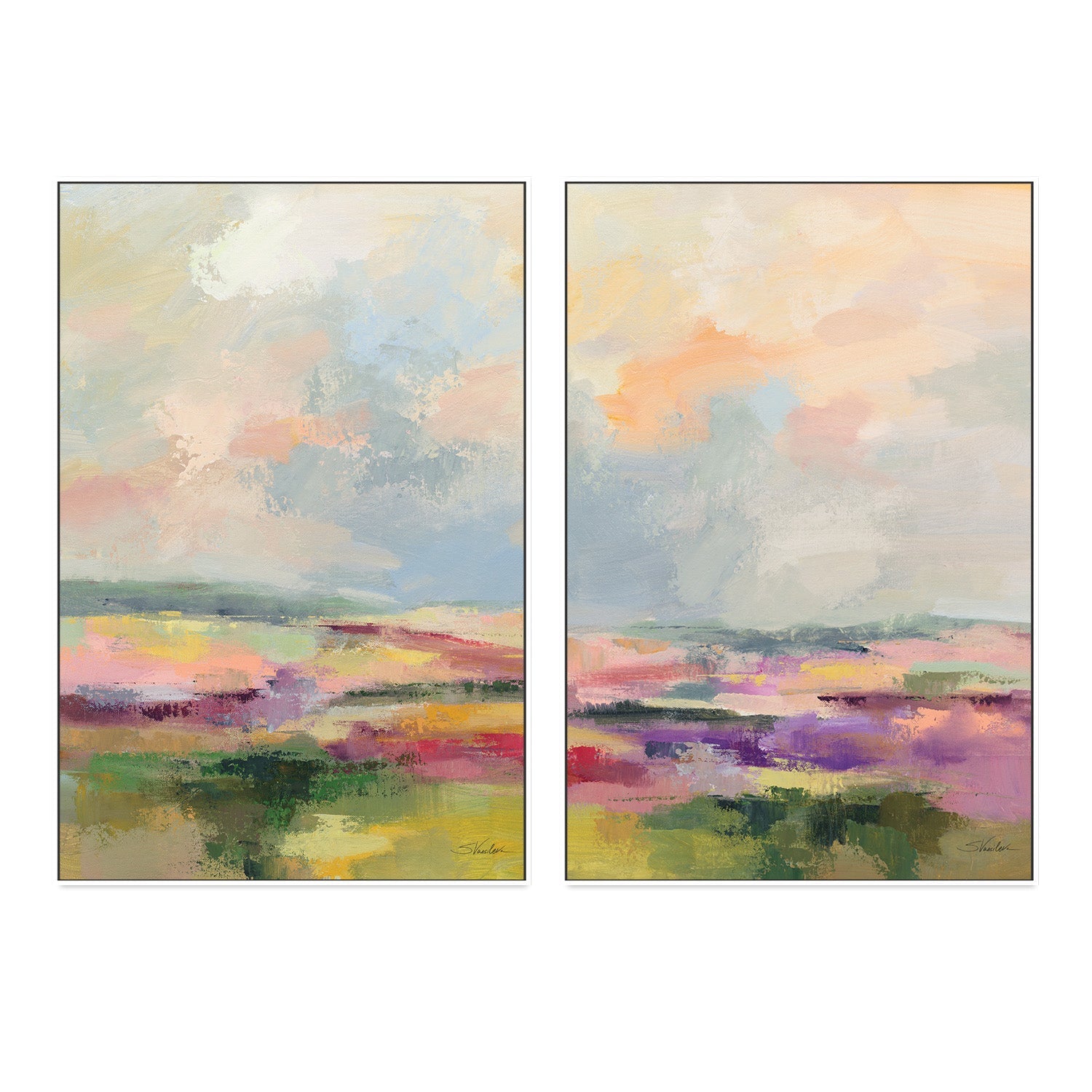wall-art-print-canvas-poster-framed-Spring Light, Style A & B, Set Of 2 , By Silvia Vassileva-5