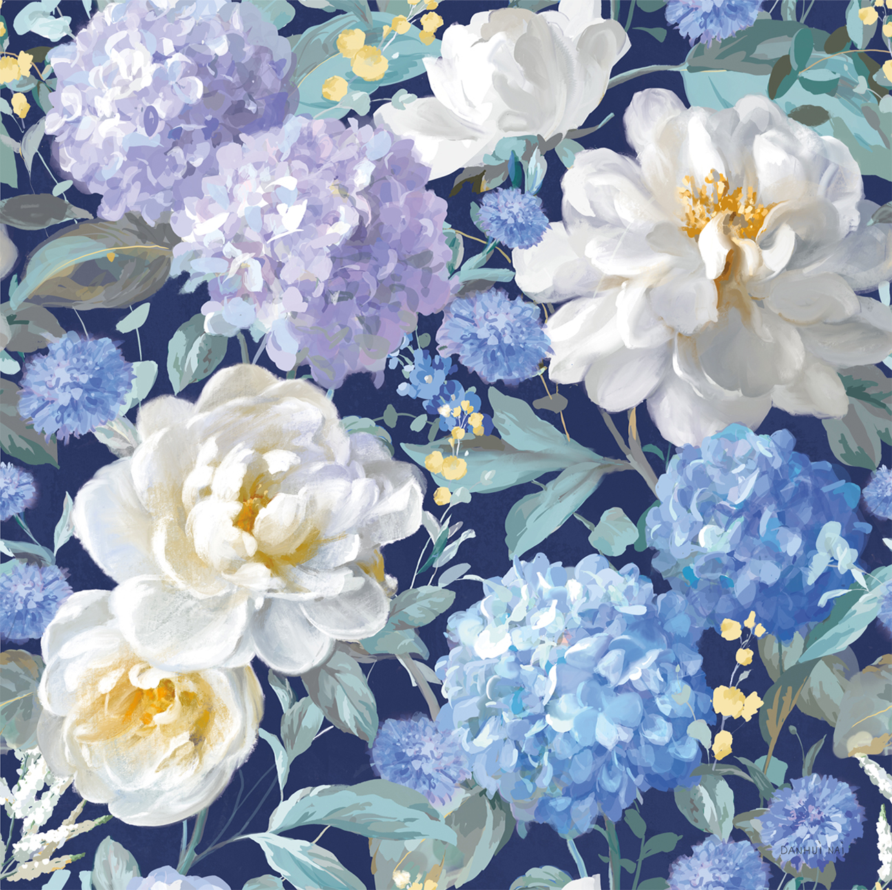 wall-art-print-canvas-poster-framed-Spring Morning Blooms , By Danhui Nai-1