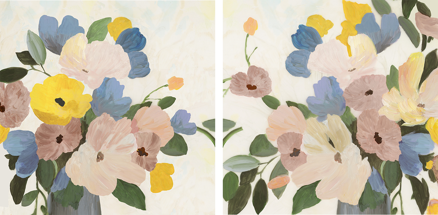wall-art-print-canvas-poster-framed-Spring Picks, Style A & B, Set Of 2 , By Asia Jensen-1