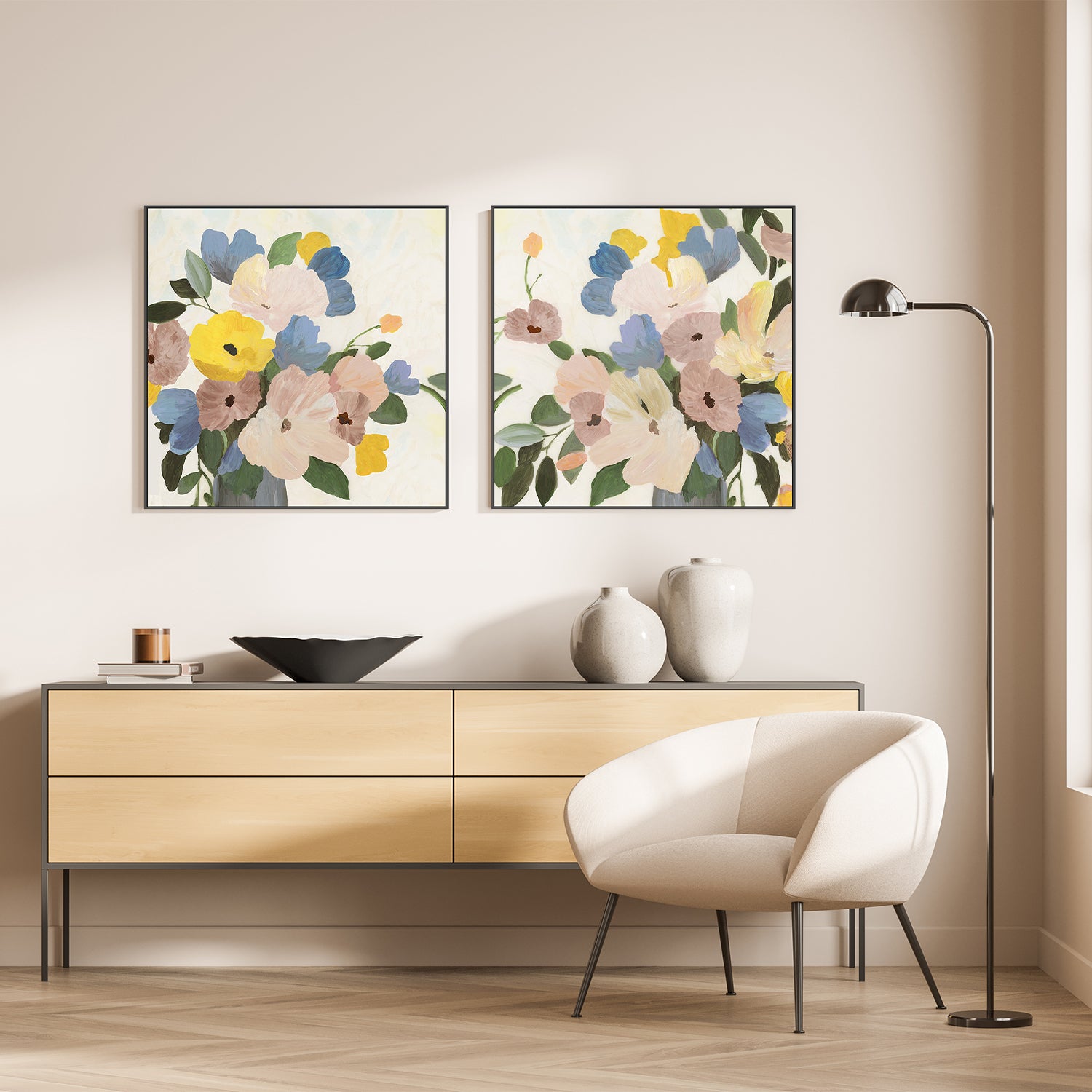 wall-art-print-canvas-poster-framed-Spring Picks, Style A & B, Set Of 2 , By Asia Jensen-7