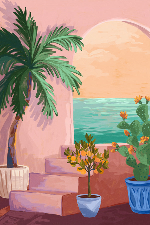 wall-art-print-canvas-poster-framed-Stairway To Paradise-1