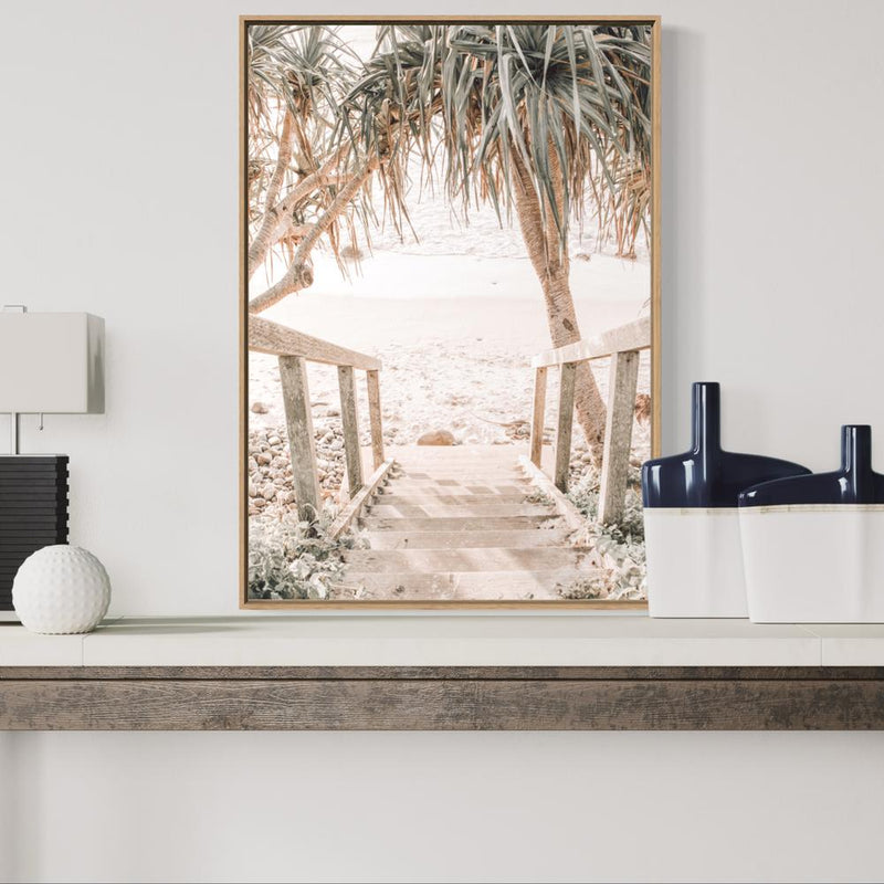wall-art-print-canvas-poster-framed-Steps To The Beach-by-Gioia Wall Art-Gioia Wall Art