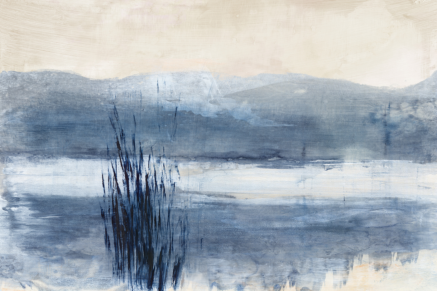 wall-art-print-canvas-poster-framed-Still Blue Water, Style A , By Maya Woods-1