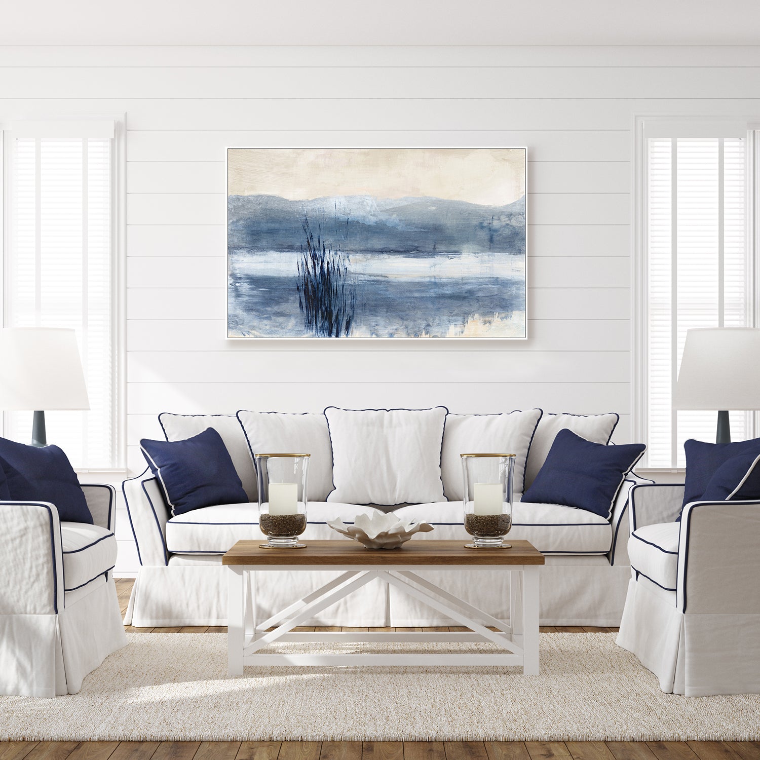 wall-art-print-canvas-poster-framed-Still Blue Water, Style A , By Maya Woods-7
