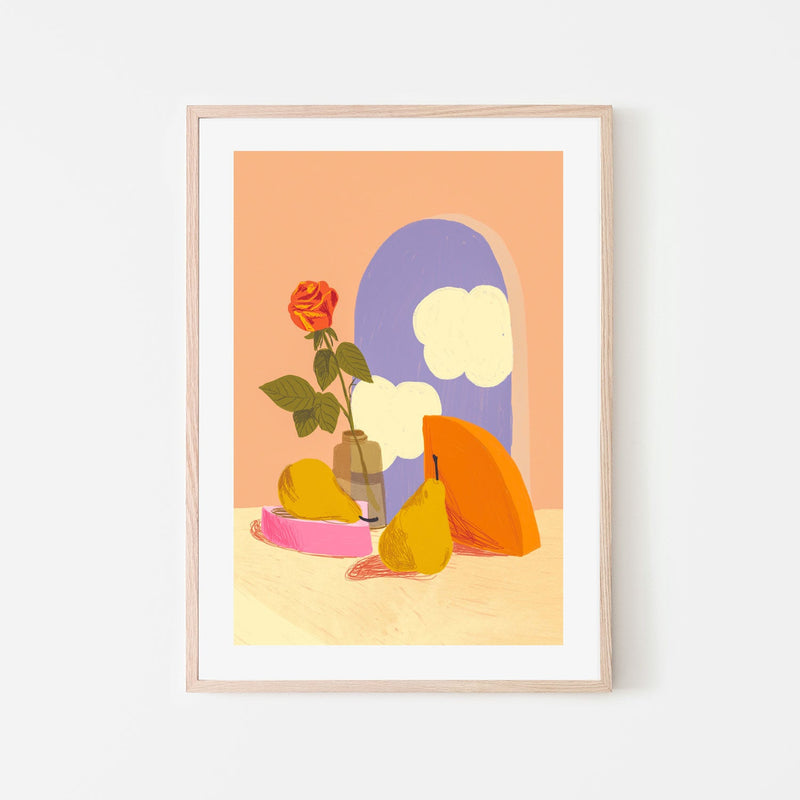 wall-art-print-canvas-poster-framed-Still Life With A Pear , By Gigi Rosado-GIOIA-WALL-ART