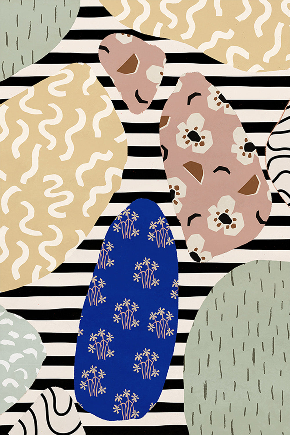 wall-art-print-canvas-poster-framed-Stone Pattern-1