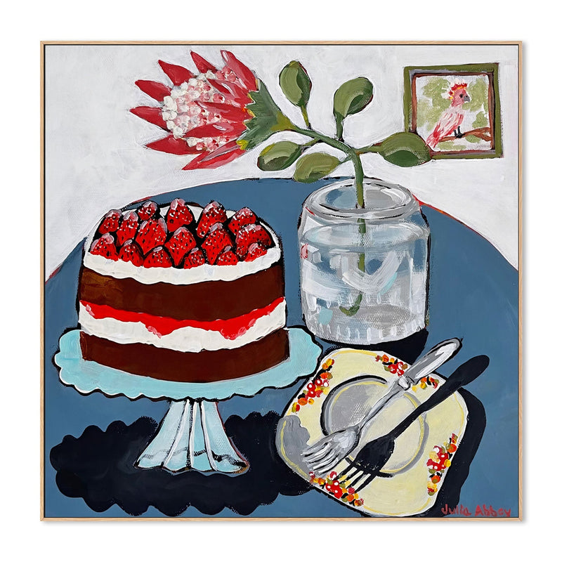wall-art-print-canvas-poster-framed-Strawberries And Cream , By Julia Abbey-4