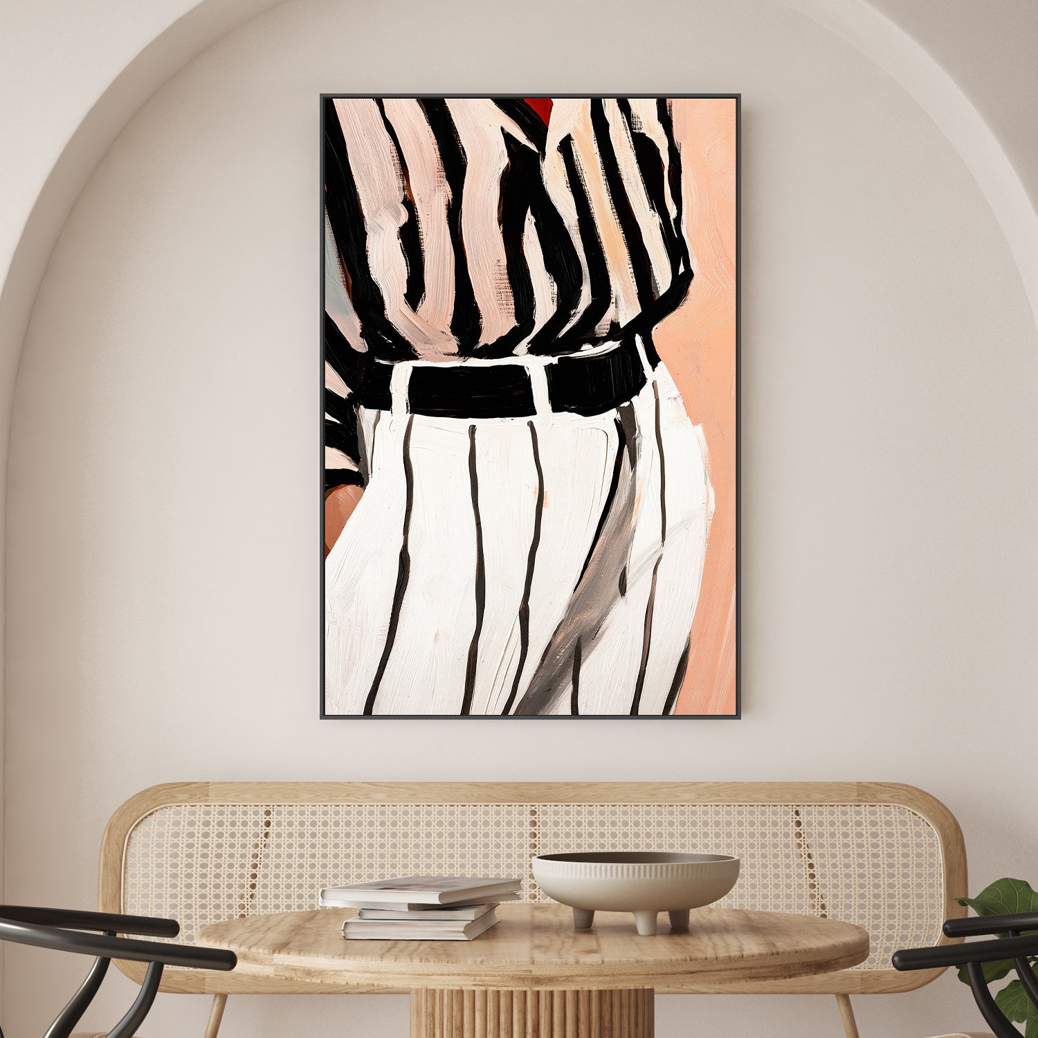 wall-art-print-canvas-poster-framed-Stripe Elegance-2