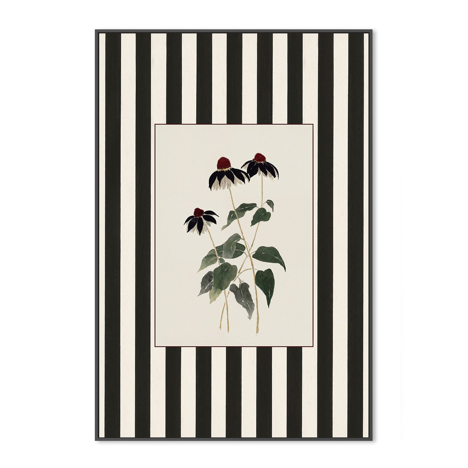wall-art-print-canvas-poster-framed-Striped Flower-3