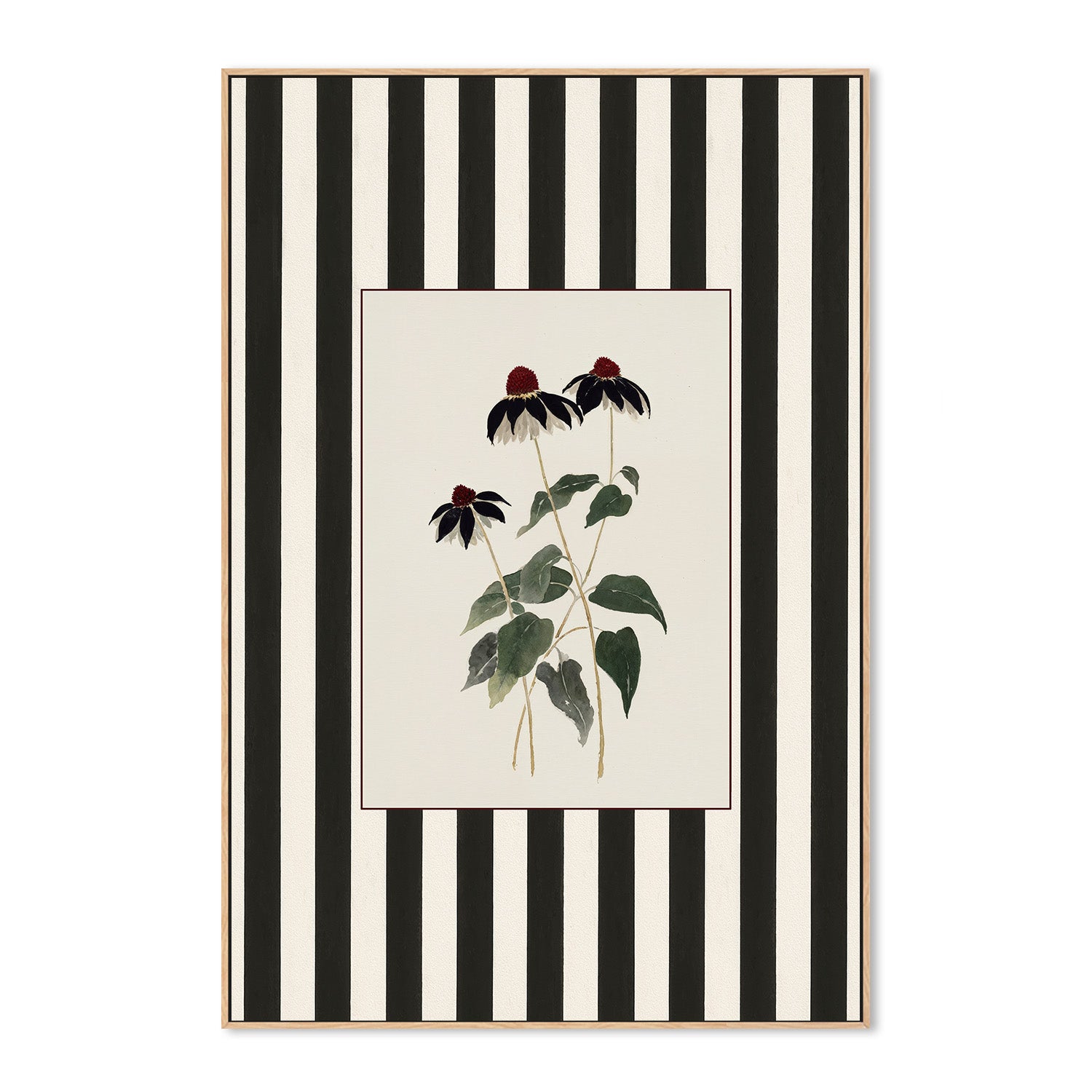 wall-art-print-canvas-poster-framed-Striped Flower-4