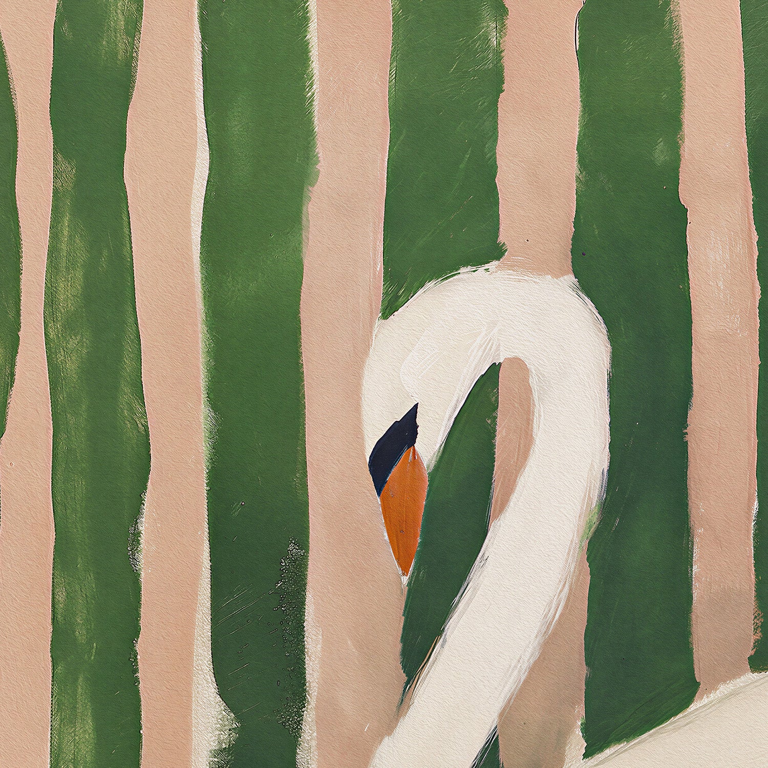 wall-art-print-canvas-poster-framed-striped swan-10