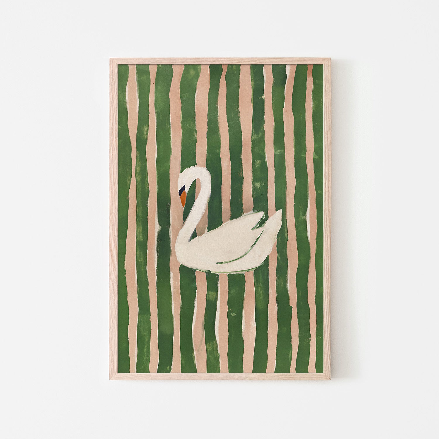 wall-art-print-canvas-poster-framed-striped swan-6