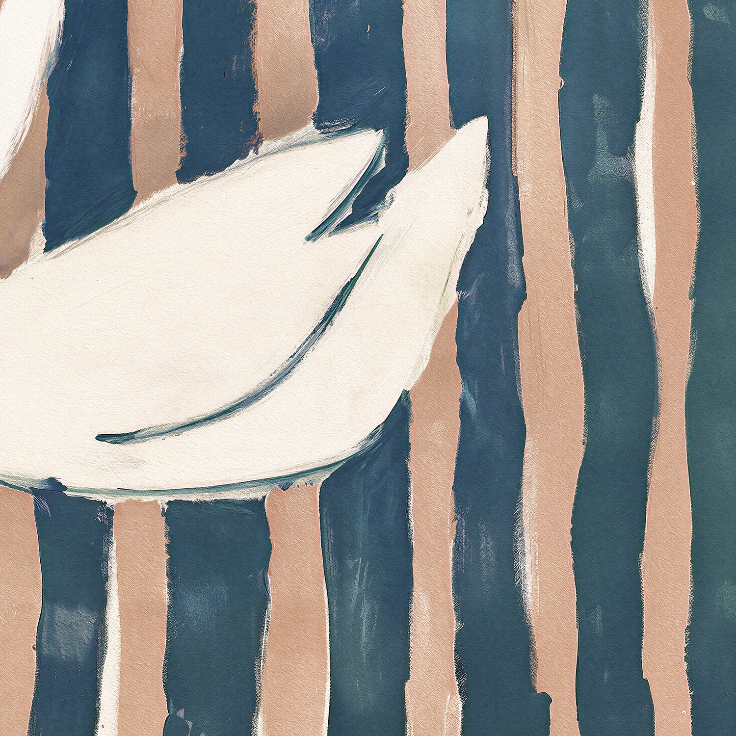 wall-art-print-canvas-poster-framed-Striped Swan, Style B-11