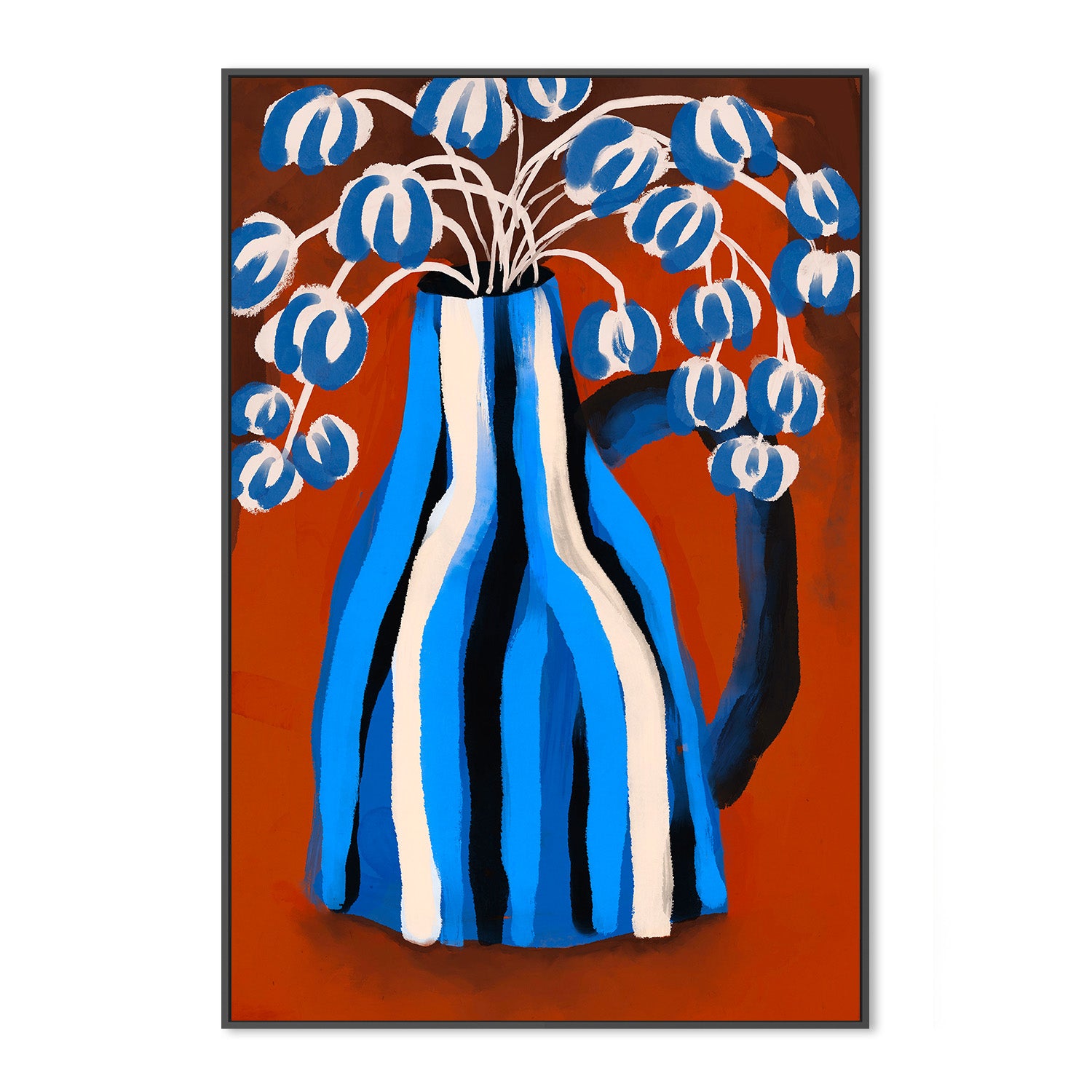 wall-art-print-canvas-poster-framed-Striped Vase Blooms-3