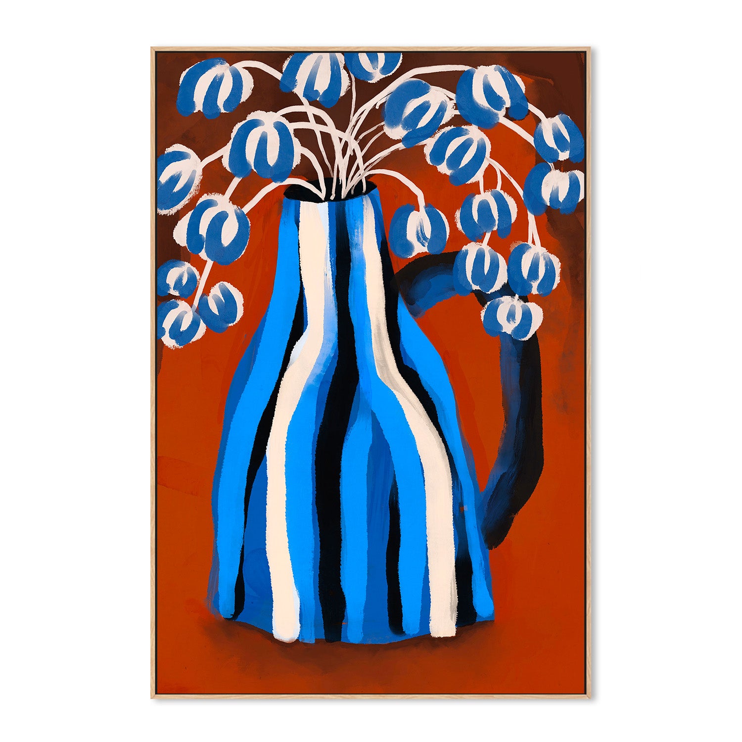 wall-art-print-canvas-poster-framed-Striped Vase Blooms-4