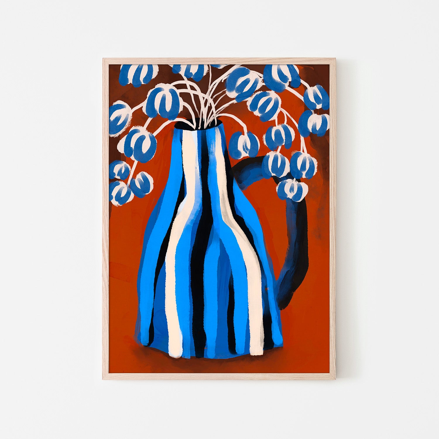 wall-art-print-canvas-poster-framed-Striped Vase Blooms-6