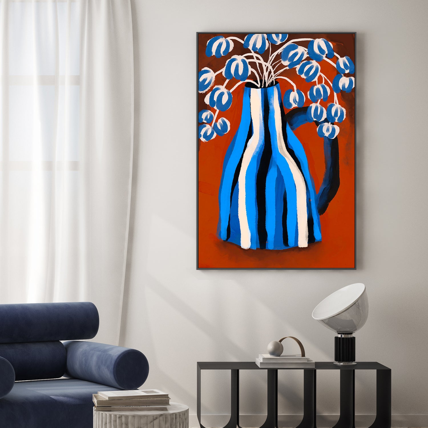 wall-art-print-canvas-poster-framed-Striped Vase Blooms-7