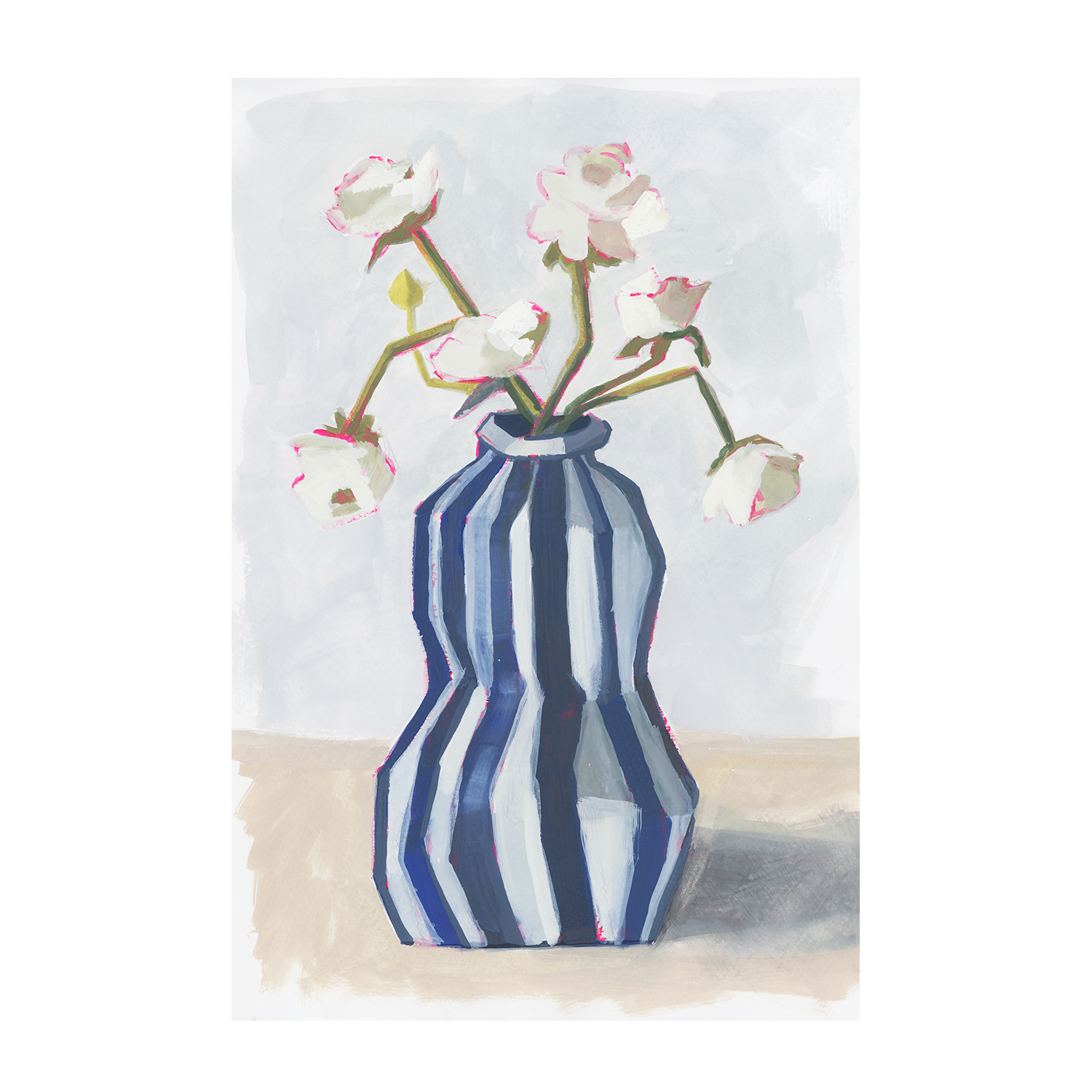 wall-art-print-canvas-poster-framed-Striped Vase, Style A & B, Set Of 2 , By Lucrecia Caporale-9