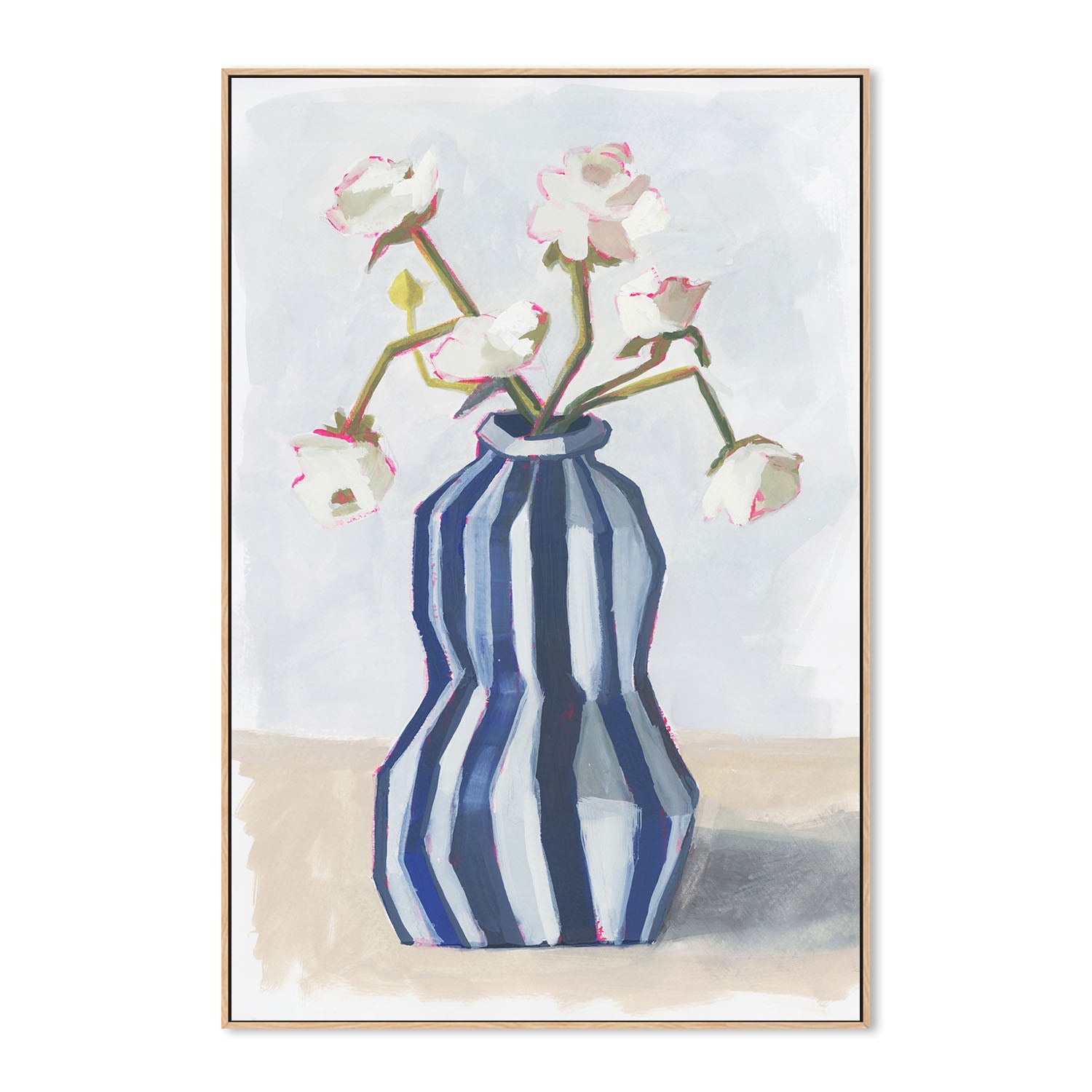 wall-art-print-canvas-poster-framed-Striped Vase, Style B , By Lucrecia Caporale-4