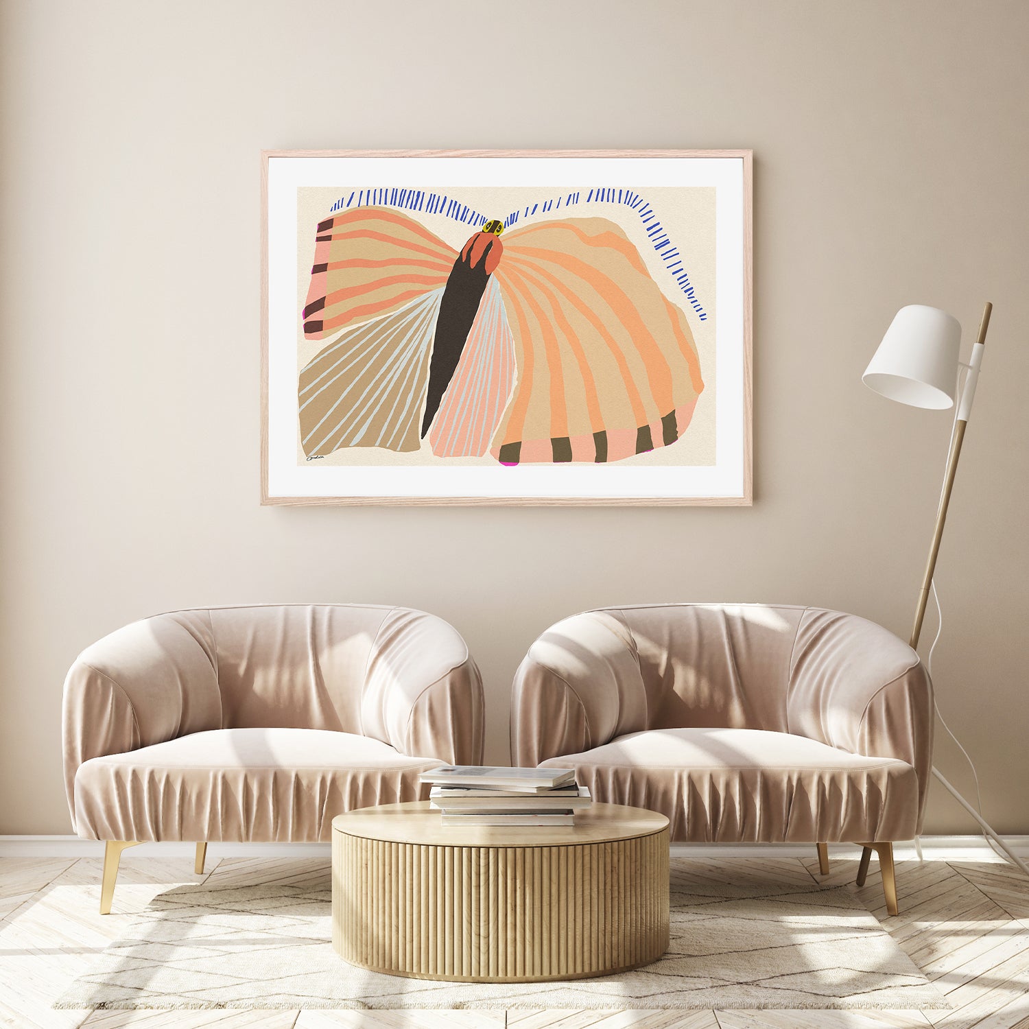 wall-art-print-canvas-poster-framed-Stripped Butterfly-9