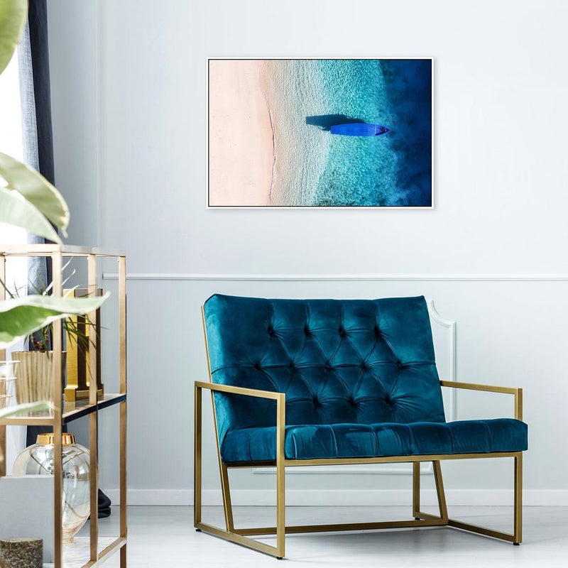 wall-art-print-canvas-poster-framed-Stunning Shoreline And Blue Sea, Style A, Landscape-by-Gioia Wall Art-Gioia Wall Art