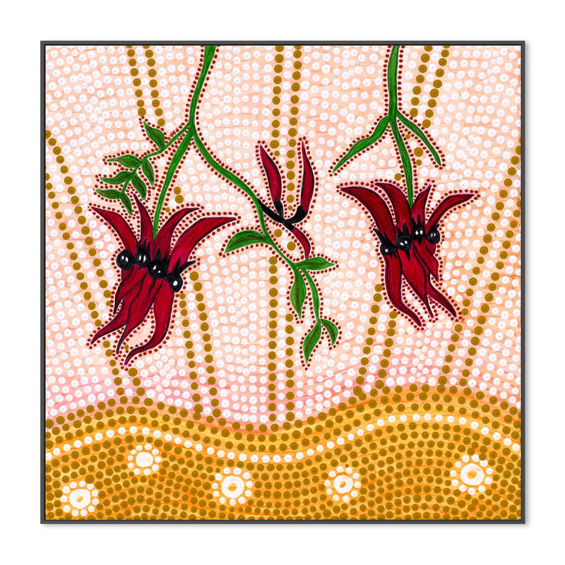 wall-art-print-canvas-poster-framed-Sturts Desert Peas , By Domica Hill-3